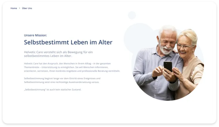 Helveticcare – resident profile and care scheduling design