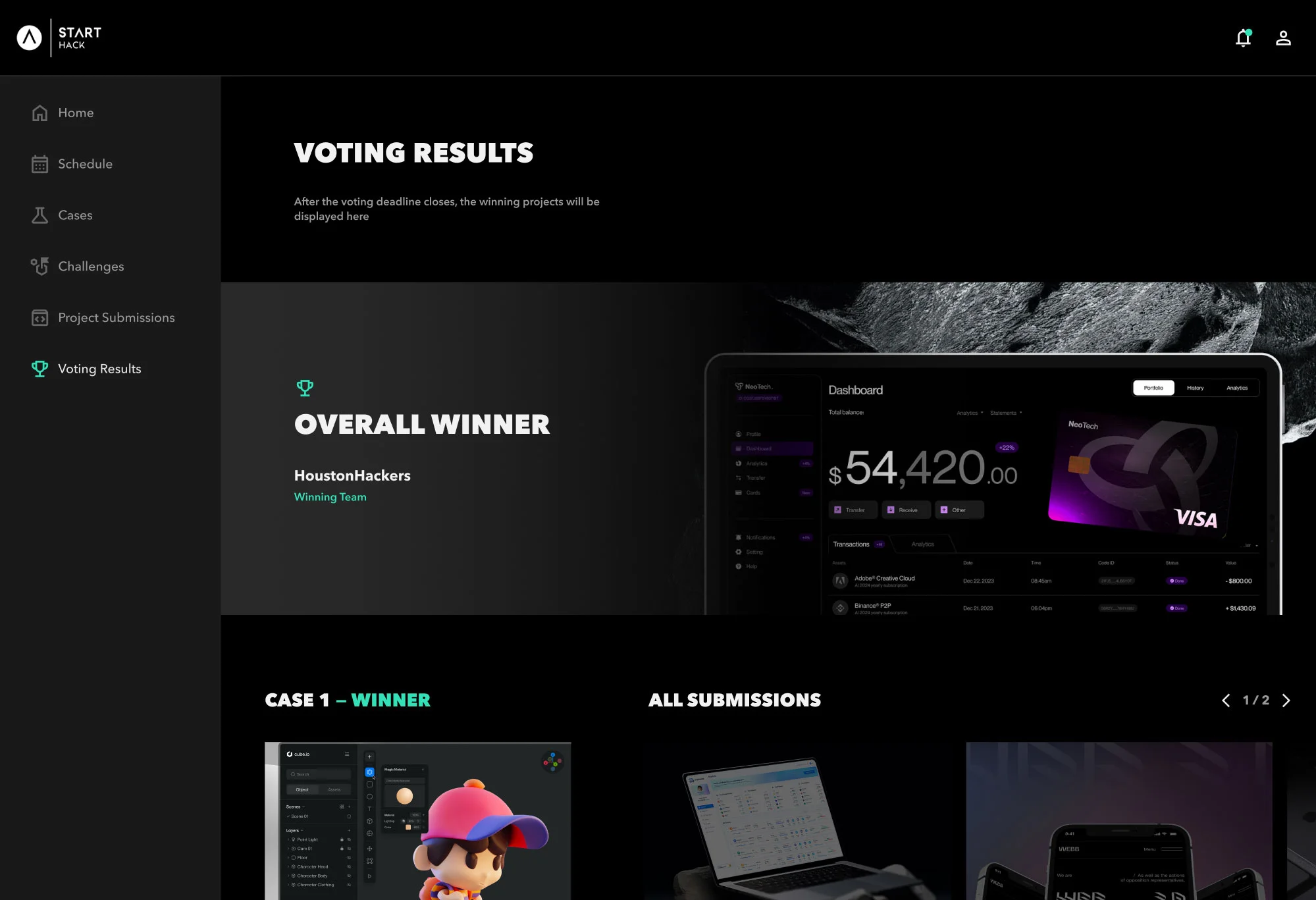 START Hack – scalable hackathon management platform technology view